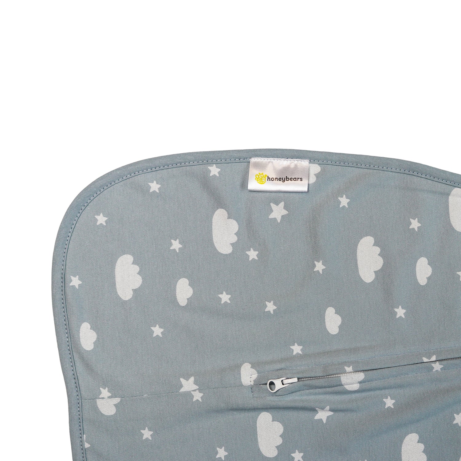 Honeybears Inbakerslaapzak – Slaapzak baby – Inbakerdoek baby – Wolkjes - 0 tot 3 maanden - 60 cm