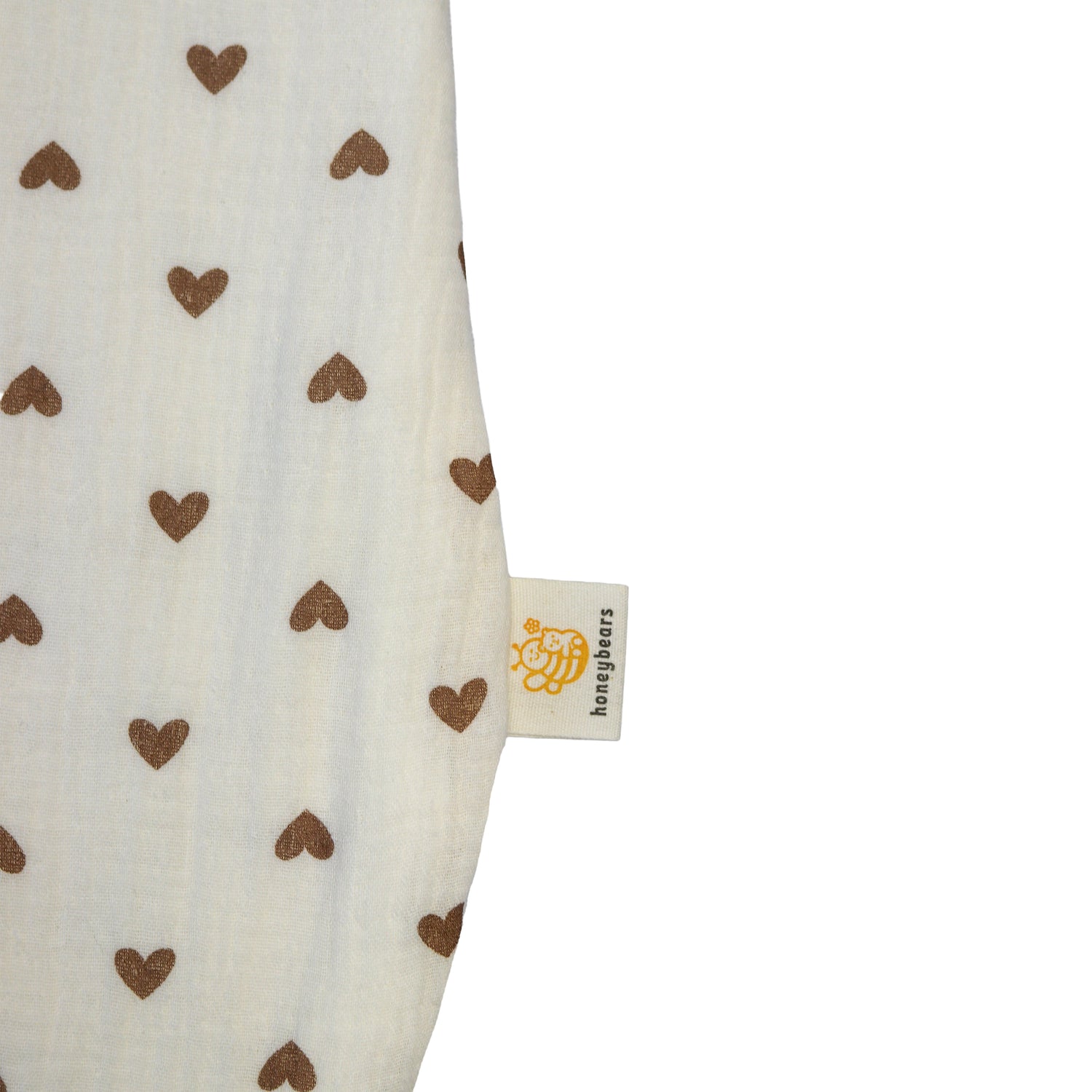 Slaapzak baby – Baby slaapzak 70 cm – Beige met hartjes - 0-6 maanden