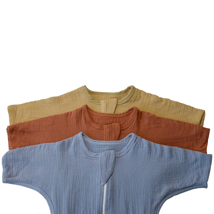 Slaapzak met mouwen – Hydrofiele slaapzak - Beige – 0-6 maanden – 70 CM