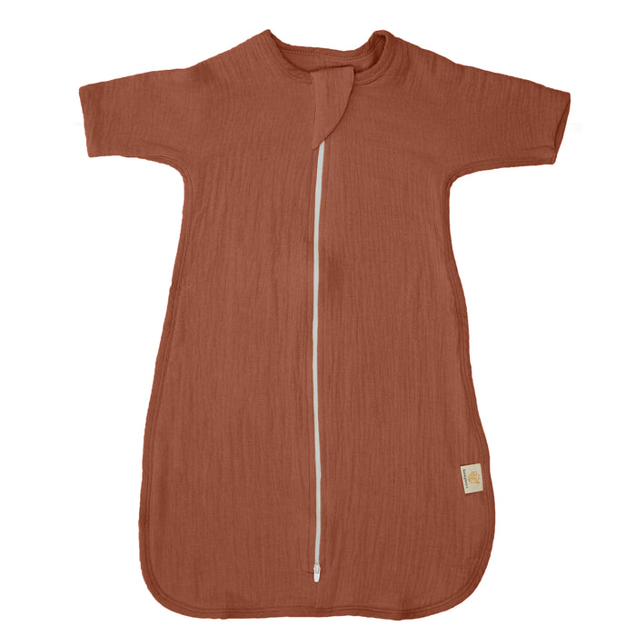 Slaapzak met mouwen – Hydrofiele slaapzak - Oranje – 0-6 maanden – 70 CM