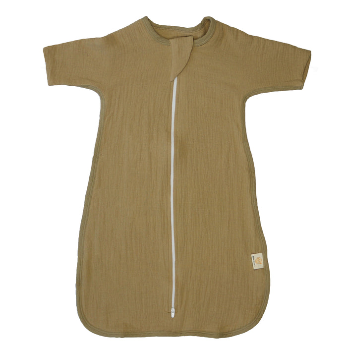 Slaapzak met mouwen – Hydrofiele slaapzak - Beige – 0-6 maanden – 70 CM